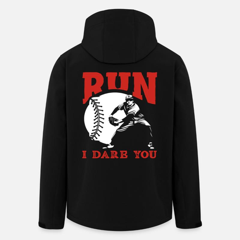Run Baseball Catcher Saying - Men’s Recycled Softshell Jacket by Stanley/Stella - black