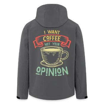 I Want Coffee Not Your Opinion Humor - Recycelte Männer Softshell-Jacke von Stanley/Stella - Schwarz - Hinten - AI Model Male 185 light (185cm)