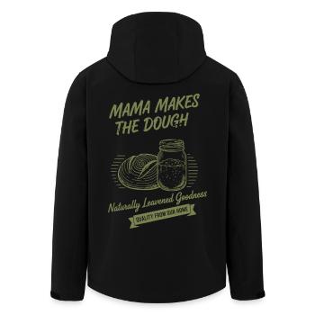 Sauerteigbrot-Backmama macht den Teig - Recycelte Männer Softshell-Jacke von Stanley/Stella - Schwarz - Hinten - AI Model Male 185 light (185cm)