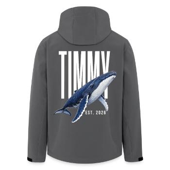 Timmy Wal Est 2026 Buckelwal Shirt - Recycelte Männer Softshell-Jacke von Stanley/Stella - Schwarz - Hinten - AI Model Male 185 light (185cm)
