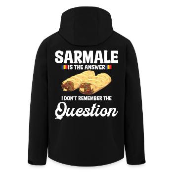  Sarmale Rolls Outfit Sarmale Costume Romanian - Men’s Recycled Softshell Jacket by Stanley/Stella - black - Back - AI Model Male 185 light (185cm)