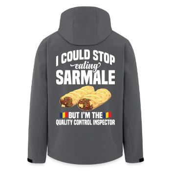  Sarmale Control Inspector Romanian Snack Dish - Men’s Recycled Softshell Jacket by Stanley/Stella - black - Back - AI Model Male 185 light (185cm)