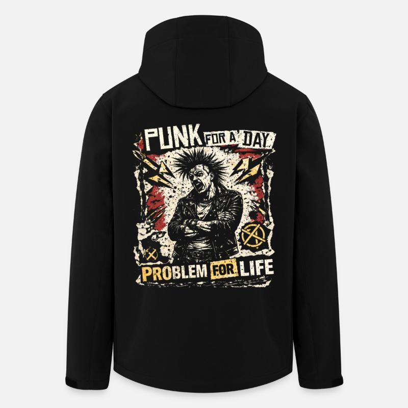 Punk For A Day - Men’s Recycled Softshell Jacket by Stanley/Stella - black