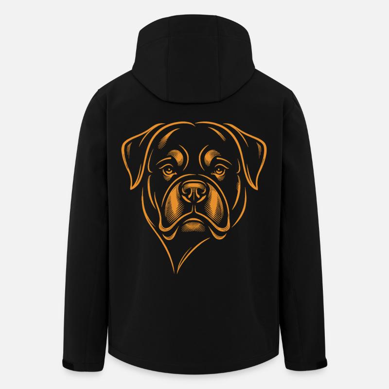 Rottweiler Dog - Men’s Recycled Softshell Jacket by Stanley/Stella - black