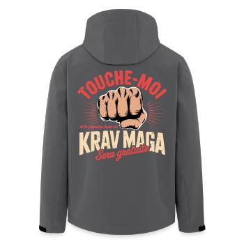 Bagarre Touche-Moi Kravmaga Art martiaux Sport - Veste softshell homme en polyester recyclé Stanley/Stella - noir - Dos - AI Model Male 185 light (185cm)