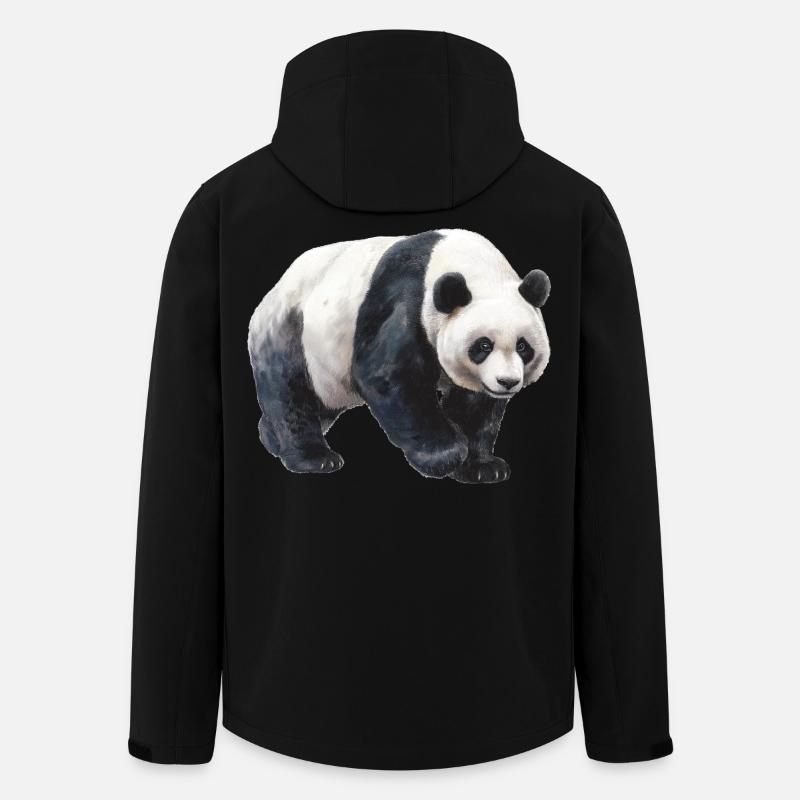 Panda - Men’s Recycled Softshell Jacket by Stanley/Stella - black