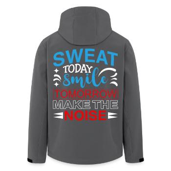 Sweat Today Smile Tomorrow – Motivation Fitness St - Men’s Recycled Softshell Jacket by Stanley/Stella - black - Back - AI Model Male 185 light (185cm)