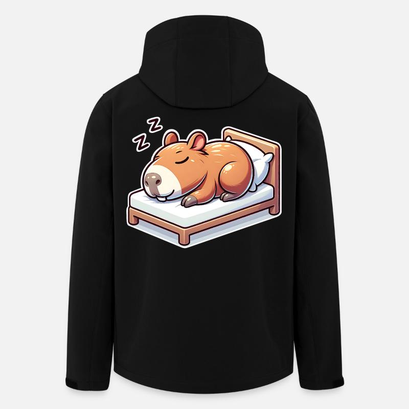Schlafender Capybara - Recycelte Männer Softshell-Jacke von Stanley/Stella - Schwarz