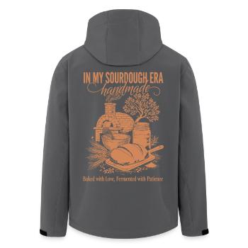 Pain fait main à l’ère du levain à mon époque - Veste softshell homme en polyester recyclé Stanley/Stella - noir - Dos - AI Model Male 185 light (185cm)
