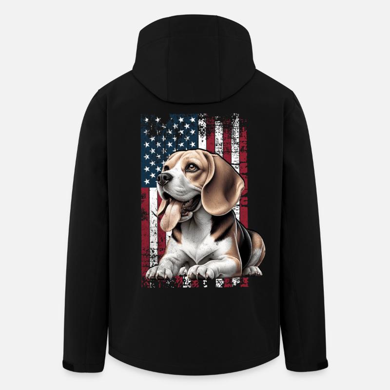 Beagle US Beagle - Men’s Recycled Softshell Jacket by Stanley/Stella - black