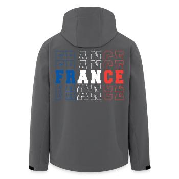 France Football Fan Flag Blue White Red Sport - Men’s Recycled Softshell Jacket by Stanley/Stella - black - Back - AI Model Male 185 light (185cm)