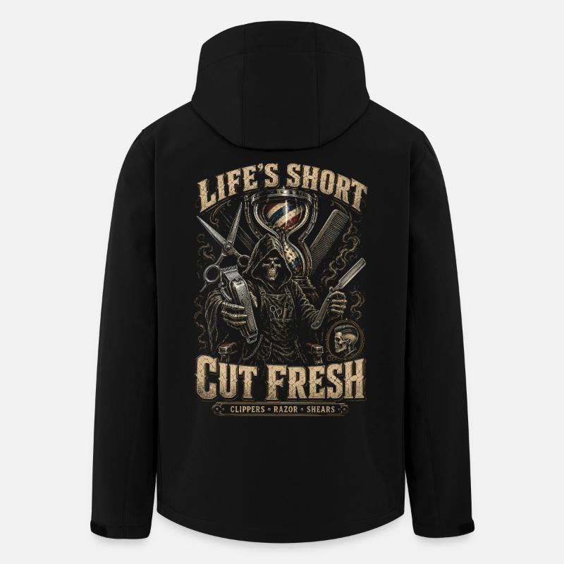 Barber Barbier Cut Fresh - Recycelte Männer Softshell-Jacke von Stanley/Stella - Schwarz