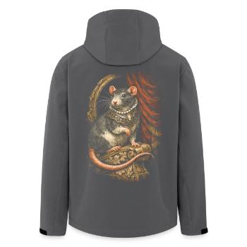 Rat de couleur Rat fantaisie Rat de la grande souris Rat domestique - Veste softshell homme en polyester recyclé Stanley/Stella - noir - Dos - AI Model Male 185 light (185cm)