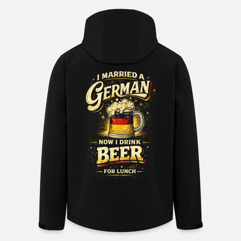 Married to a German - Men’s Recycled Softshell Jacket by Stanley/Stella - black