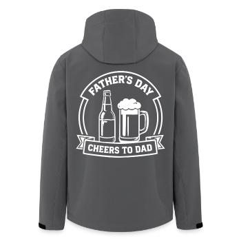 FATHER'S DAY CHEERS TO DAD Emblem für Väter - Recycelte Männer Softshell-Jacke von Stanley/Stella - Schwarz - Hinten - AI Model Male 185 light (185cm)