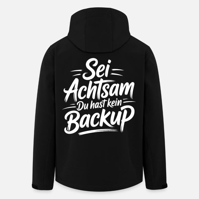 Sei achtsam Leben - Recycelte Männer Softshell-Jacke von Stanley/Stella - Schwarz