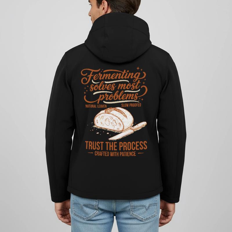 sourdough Fermenting Solves Problems Men’s Recycled Softshell Jacket by Stanley/Stella