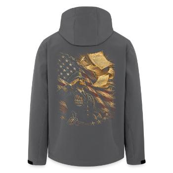 Jour des anciens combattants pour les démocrates - Veste softshell homme en polyester recyclé Stanley/Stella - noir - Dos - AI Model Male 185 light (185cm)
