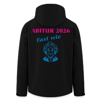 Abitur 2026 - Fast wie Einstein - Recycelte Männer Softshell-Jacke von Stanley/Stella - Schwarz - Hinten - AI Model Male 185 light (185cm)