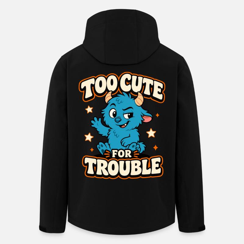 Too Cute For Trouble Monster - Men’s Recycled Softshell Jacket by Stanley/Stella - black