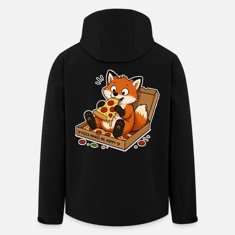 Pizza Fuchs Glück - Men’s Recycled Softshell Jacket by Stanley/Stella - black