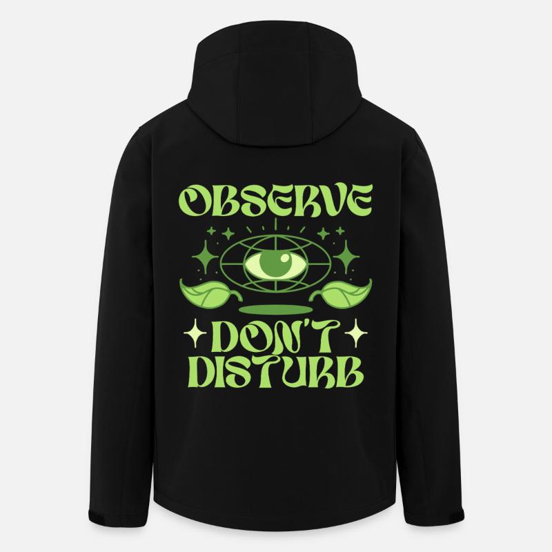 Ecologist Ecology Observe Don't Disturb - Men’s Recycled Softshell Jacket by Stanley/Stella - black