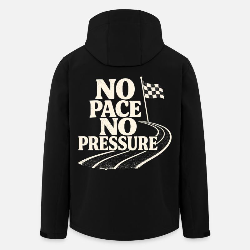 No Pace No Pressure - Men’s Recycled Softshell Jacket by Stanley/Stella - black