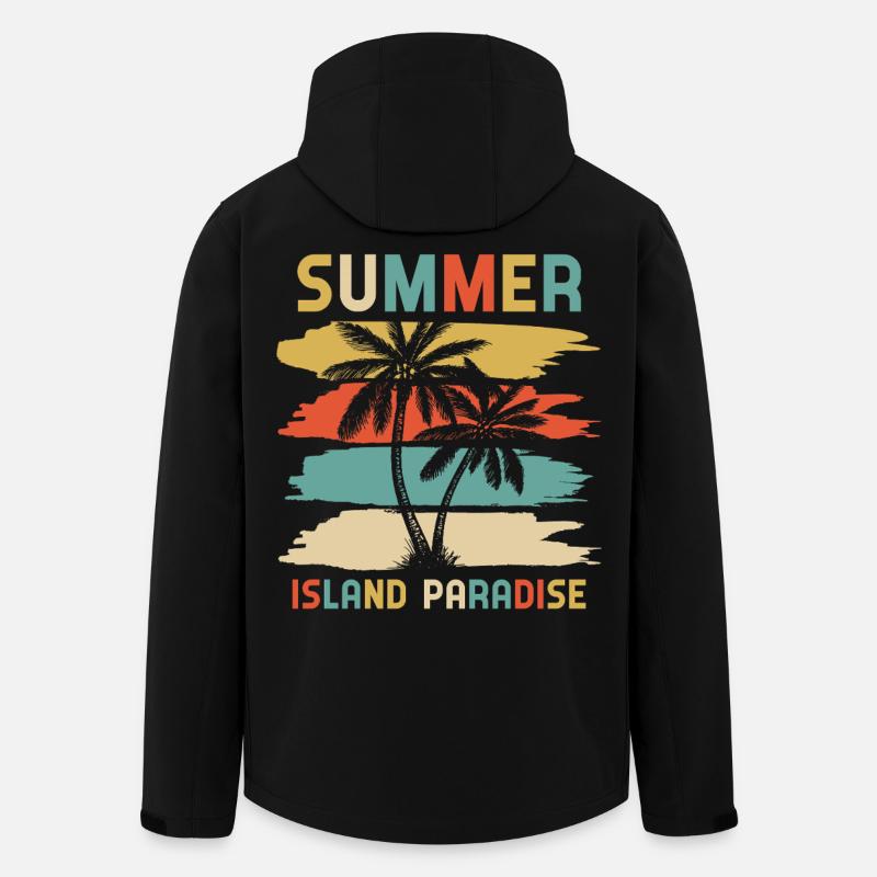 Summer Island Paradise Reisefieber - Recycelte Männer Softshell-Jacke von Stanley/Stella - Schwarz