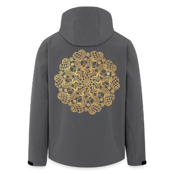 Mandala aus Herzen - gold - Recycelte Männer Softshell-Jacke von Stanley/Stella - Schwarz - Hinten - AI Model Male 185 light (185cm)