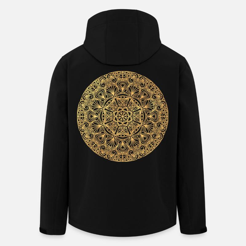 Mandala Art nouveau - or - Veste softshell homme en polyester recyclé Stanley/Stella - noir