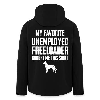 Drôle de profiteur belge malinois - Veste softshell homme en polyester recyclé Stanley/Stella - noir - Dos - AI Model Male 185 light (185cm)