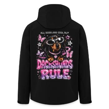 Alle Hunde sind cool, aber Dackel regieren - Recycelte Männer Softshell-Jacke von Stanley/Stella - Schwarz - Hinten - AI Model Male 185 light (185cm)
