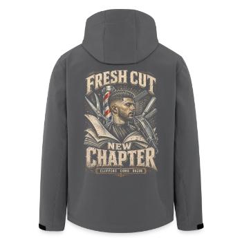 Barber Barbier Fresh Cut Nouveau Chapitre - Veste softshell homme en polyester recyclé Stanley/Stella - noir - Dos - AI Model Male 185 light (185cm)