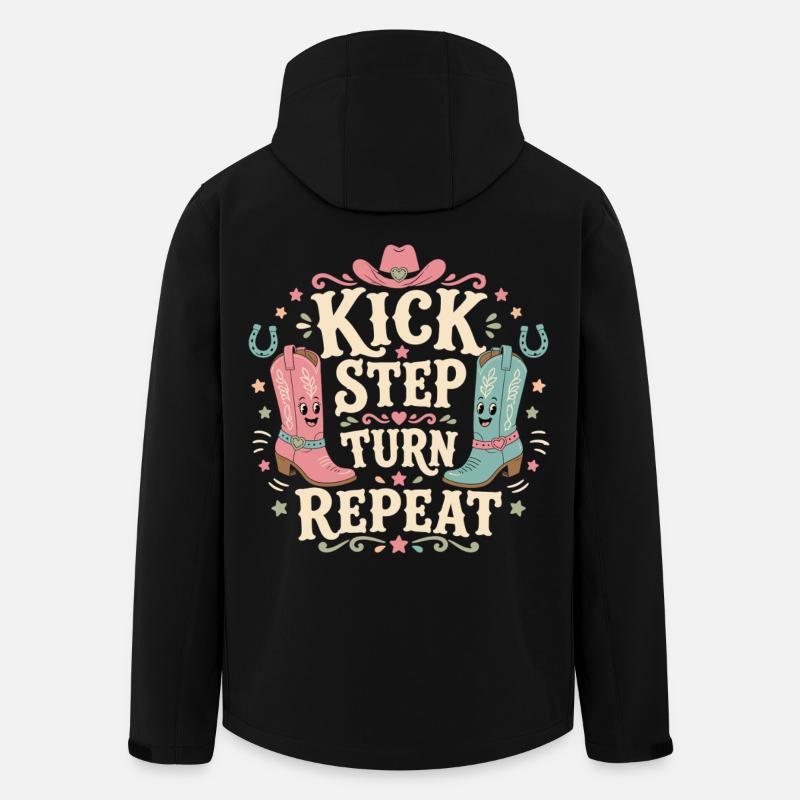 Kick Step Turn Repeat - Men’s Recycled Softshell Jacket by Stanley/Stella - black