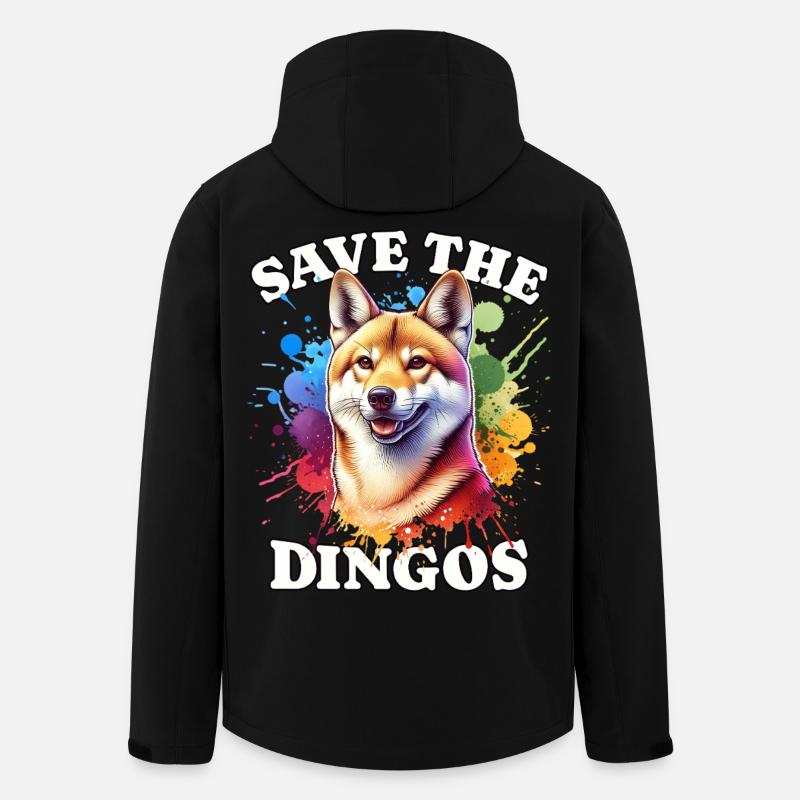 Australischer Wildhund Save Dingo - Recycelte Männer Softshell-Jacke von Stanley/Stella - Schwarz