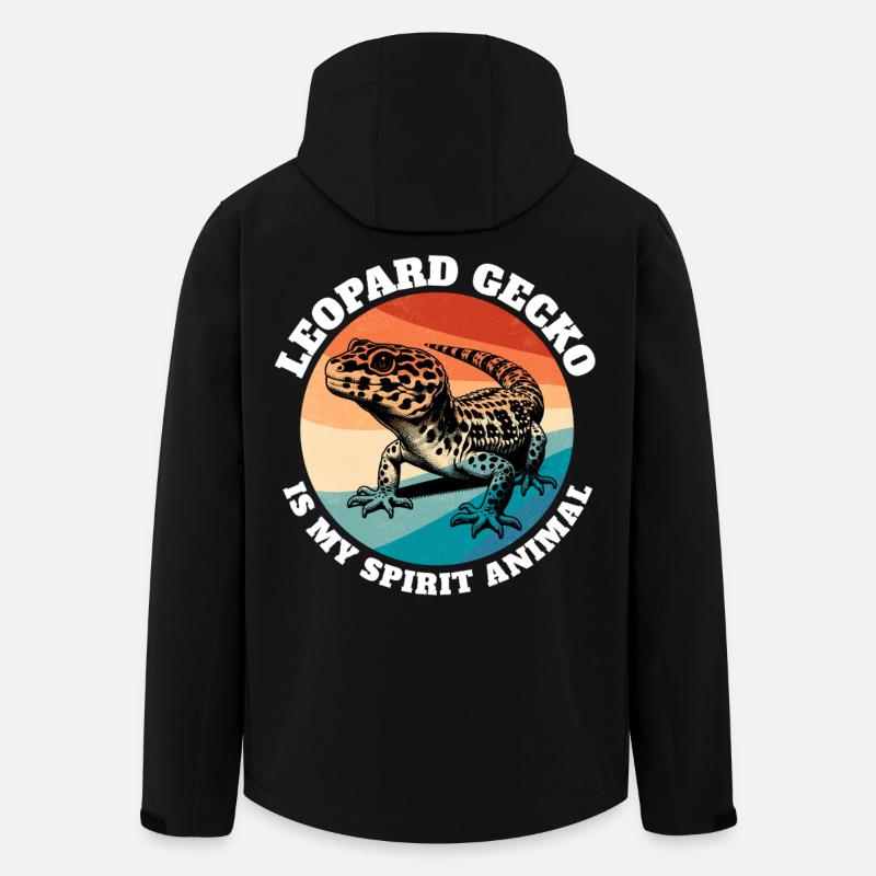 Leopardgecko Sprüche - Recycelte Männer Softshell-Jacke von Stanley/Stella - Schwarz