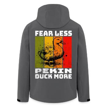 Canard Pékin Canard Blaqué - Veste softshell homme en polyester recyclé Stanley/Stella - noir - Dos - AI Model Male 185 light (185cm)