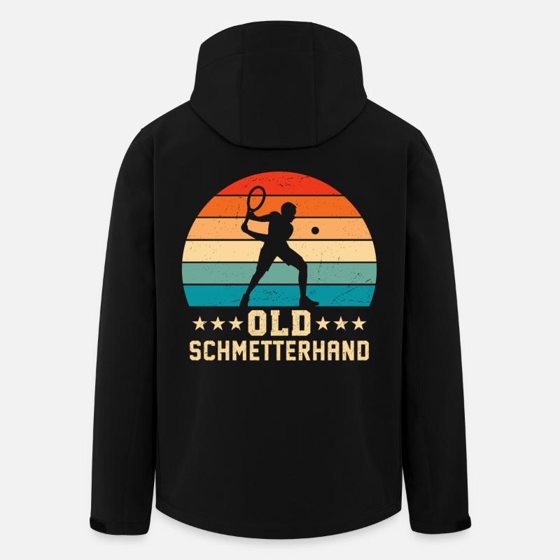 Old Schmetterhand Retro Tennis  - Recycelte Männer Softshell-Jacke von Stanley/Stella - Schwarz