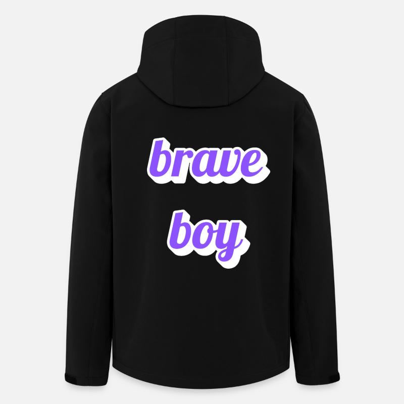 Brave Boy Schriftzug - Recycelte Männer Softshell-Jacke von Stanley/Stella - Schwarz