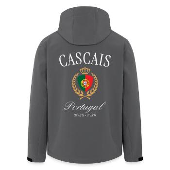 Cascais Portugal Wappen Krone – Reise Souvenir - Recycelte Männer Softshell-Jacke von Stanley/Stella - Schwarz - Hinten - AI Model Male 185 light (185cm)