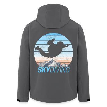 Skydiving Skydiving Sunset - Men’s Recycled Softshell Jacket by Stanley/Stella - black - Back - AI Model Male 185 light (185cm)