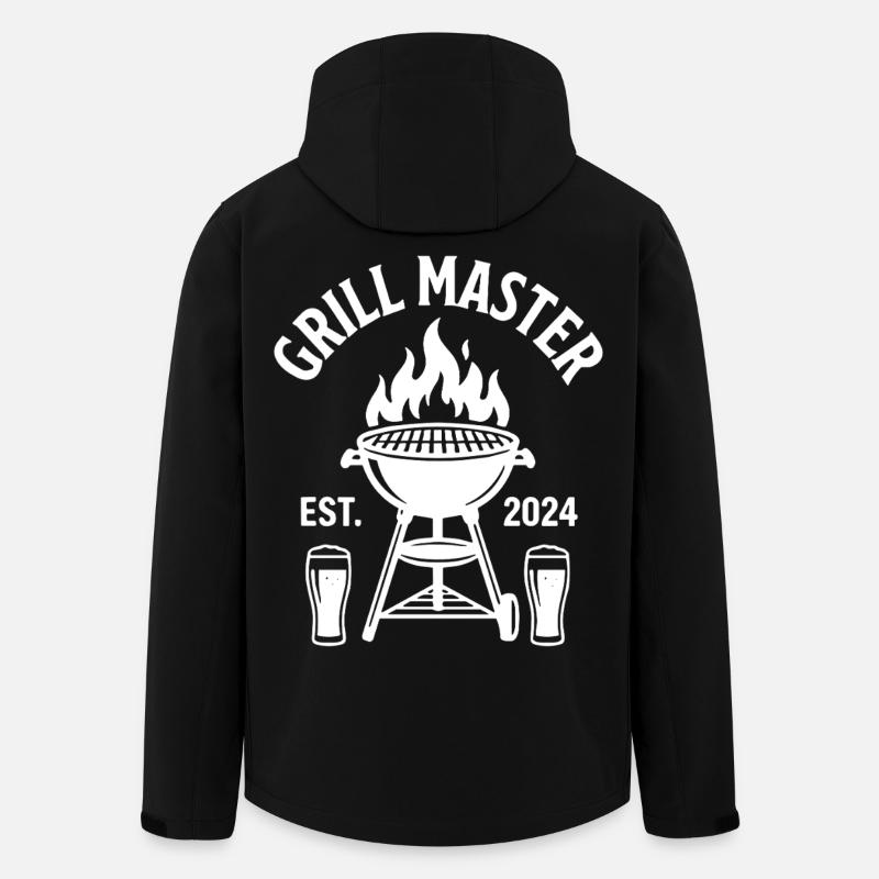 GRILL MASTER EST 2024 Grillmeister - Veste softshell homme en polyester recyclé Stanley/Stella - noir