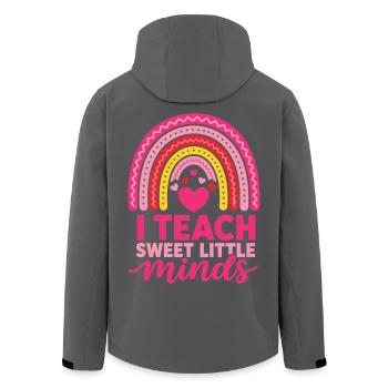 I Teach Sweet Little Minds Lehrer Shirt - Recycelte Männer Softshell-Jacke von Stanley/Stella - Schwarz - Hinten - AI Model Male 185 light (185cm)