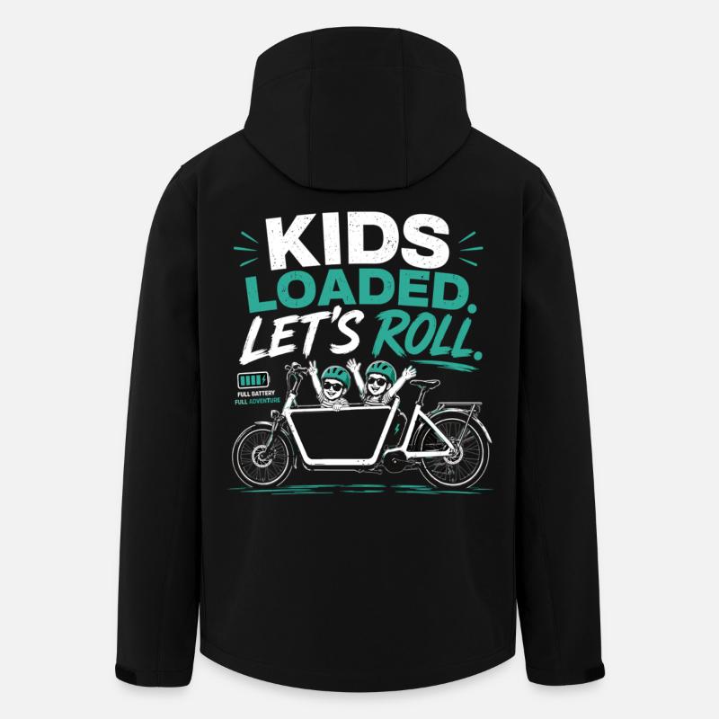Kids Loaded Lets Roll Lastenrad - Recycelte Männer Softshell-Jacke von Stanley/Stella - Schwarz