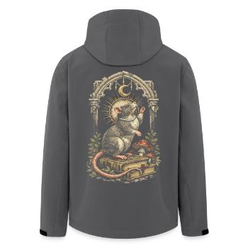 Cottagecore de maison Rat de couleur Rat Fantasy Rat Grand-souris - Veste softshell homme en polyester recyclé Stanley/Stella - noir - Dos - AI Model Male 185 light (185cm)