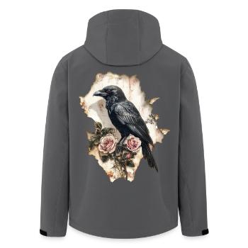 Corbeau - Veste softshell homme en polyester recyclé Stanley/Stella - noir - Dos - AI Model Male 185 light (185cm)