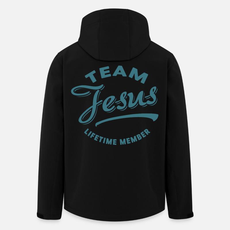 Membre à vie de l’équipe Jésus - Veste softshell homme en polyester recyclé Stanley/Stella - noir