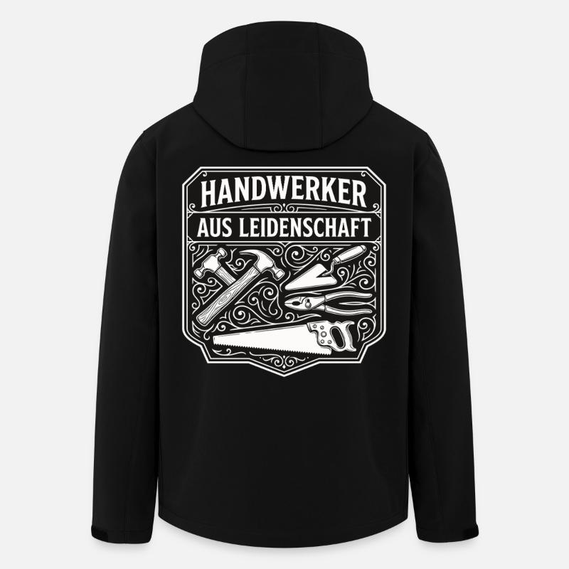 Handwerker Leidenschaft Qualität Tradition - Recycelte Männer Softshell-Jacke von Stanley/Stella - Schwarz