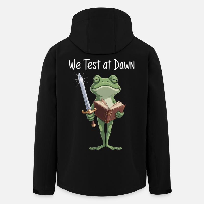 Frog Knight Reading at Dawn - Men’s Recycled Softshell Jacket by Stanley/Stella - black