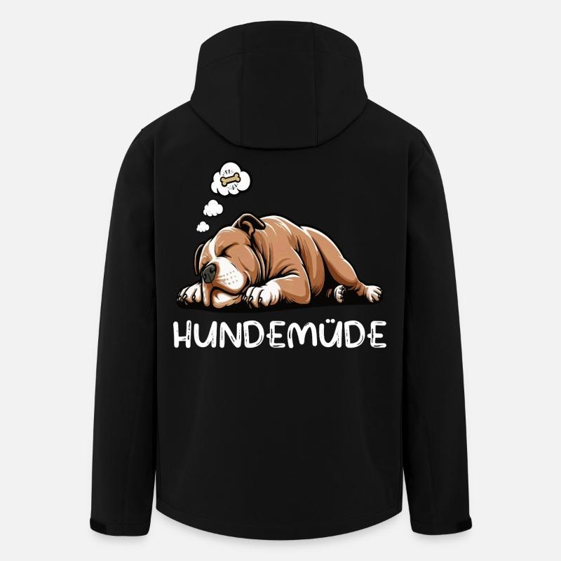 Hundemüde American Bully Bully Pit Bullybesitzer - Recycelte Männer Softshell-Jacke von Stanley/Stella - Schwarz